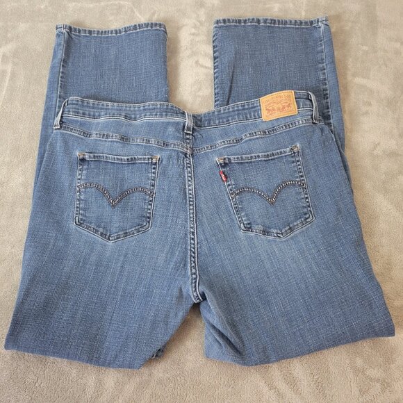 Levis 415 Womens Jeans 20W Plus Classic Boot Cut Medium Blue Denim Comfy BOO21E - Picture 5 of 10